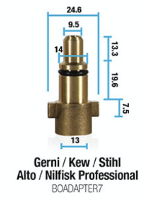 BOADAPTER7 - Gerni/Stihl/Alto/Nilfisk Professional adapter