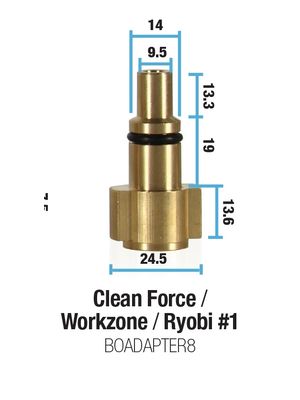 BOADAPTER8 - Clean Force/Workzone 1/Lavor/Ryobi 1 adapter