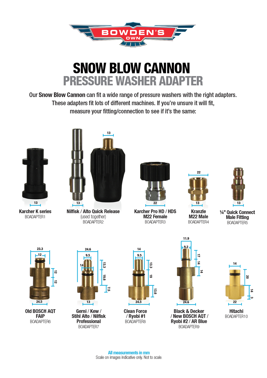 Snow Blow Cannon Adapters
