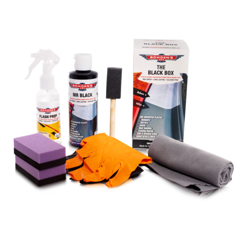 The Black Box is a complete kit to restore and protect faded black ...