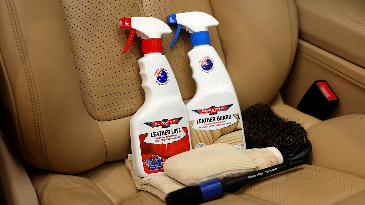 Easy leather care with Bowden's Own Leather Love and Leather Guard.